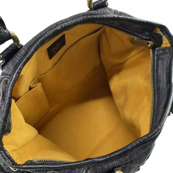 100% Authentic LOUIS VUITTON Neo Cabby GM Noir (Black) Monogram Denim 916-11924 - Picture 12 of 14